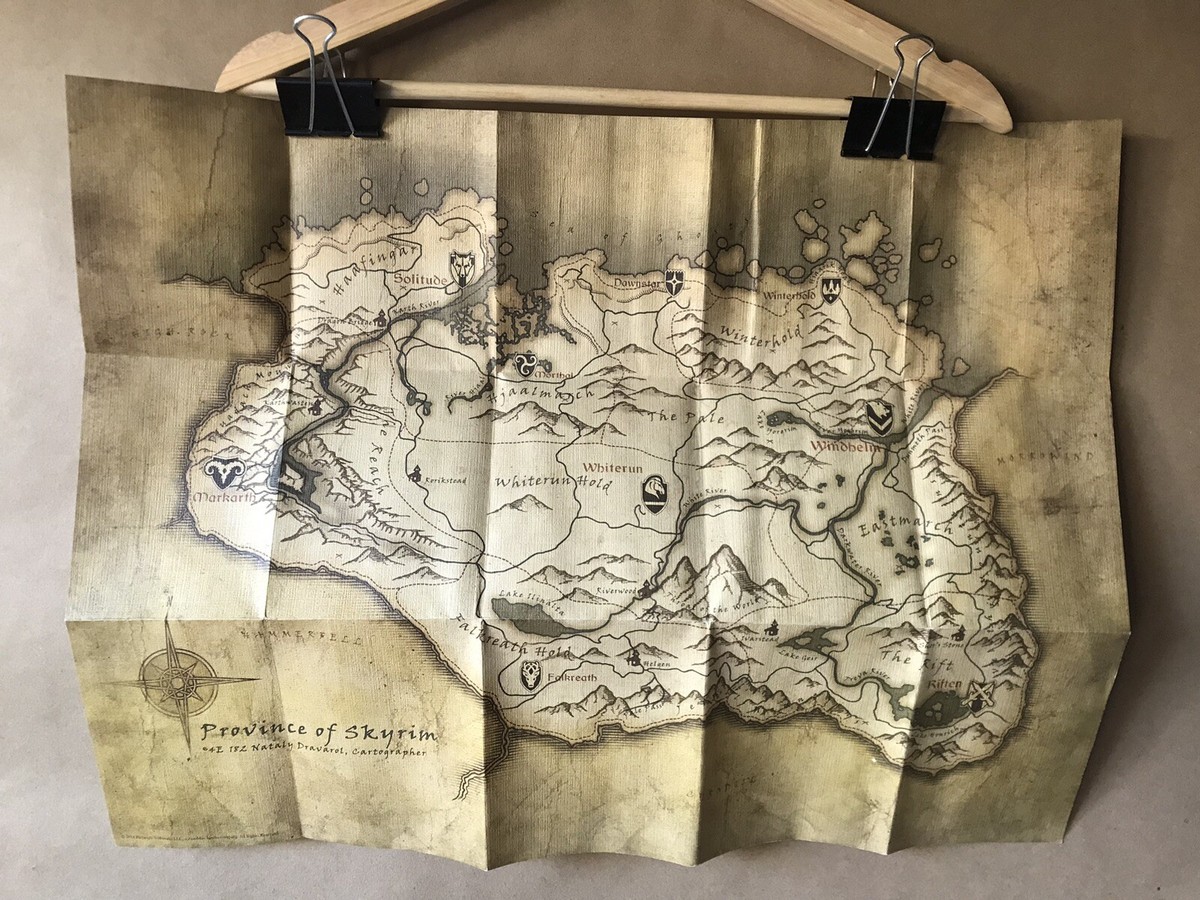 Province of Skyrim Map Poster ~Elder Scrolls Video Game