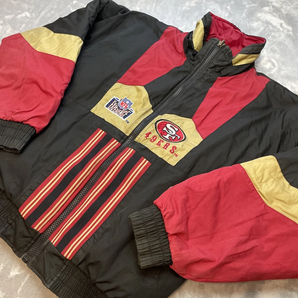 Vintage San Francisco 49ers Reversible Jacket Mens S Big Logo NFL Pro Player 90s - Image 2 of 4