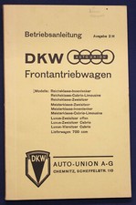 Original Prospekt Betriebsanleitung DKW Front...
