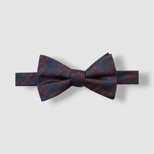 Ryan Seacrest Distinction Men's Red Pienza Plaid Pre-Tied Silk Bow Tie