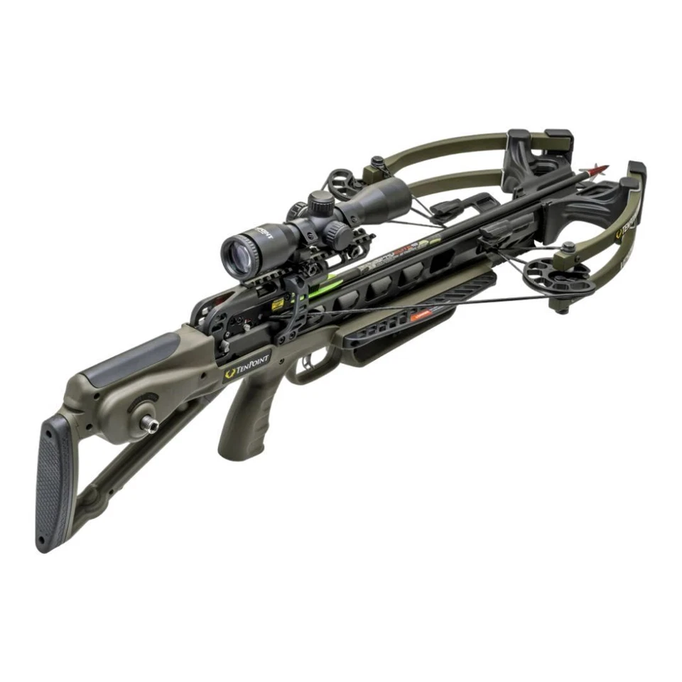 TenPoint Venom X Crossbow with ACUslide and Pro-View 400 Scope Moss Green