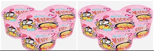 NUEVO Samyang Buldak Carbonara Picante Pollo Ramen (Fideos Salteados) 6 tazones - Imagen 4 de 6