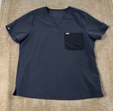 Figs Womens Dark Gray Catarina One Pocket Scrub Top Size XXL EUC