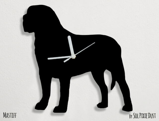 Mastiff Dog Silhouette - Wall Clock