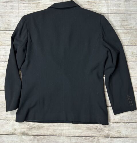 Vintage Burberrys Women's Black 100% Wool Blazer Jacket Size 10 Made in USA - Picture 2 of 11