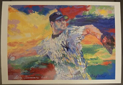 LeRoy Neiman 2003 The Rocket - Roger Clemens Promo Postcard