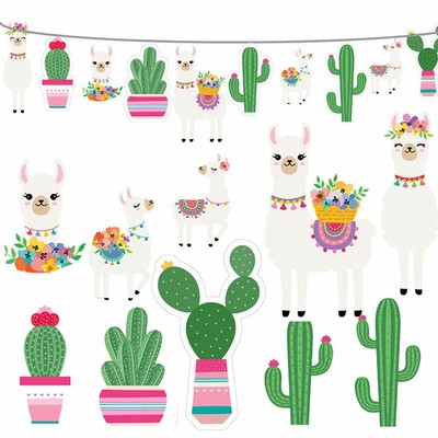 2019 Llama Cactus Banner Garland Party Supplies Llama Cactus