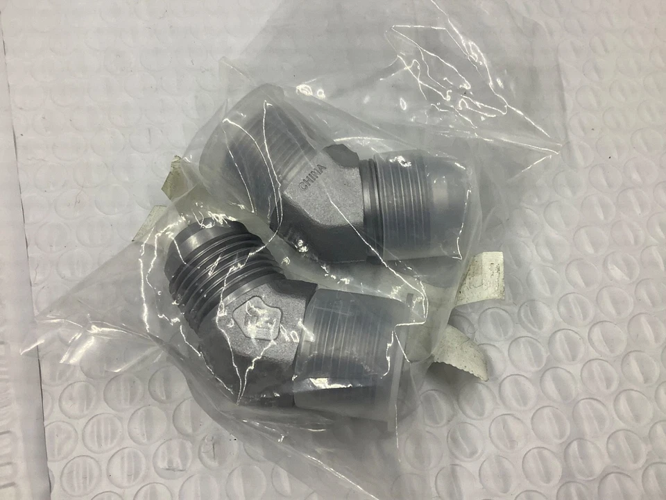 2 Parker 12-VTX-S Hydraulic Fitting 45° Elbow Male 1/2" NPT - Image 2 of 2