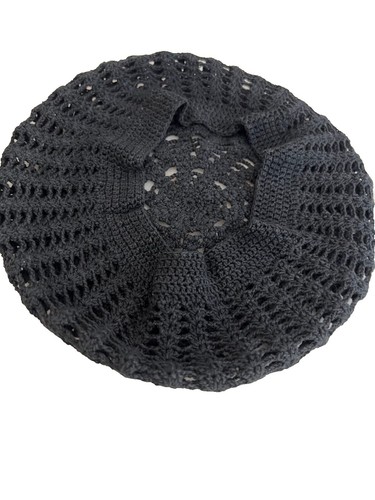 Beret Slouchy Type Boho Hat OOAK Handmade Crochet Free Hand Women\'s One Size Slouchy Flower Beret | Crochet.com main image 3