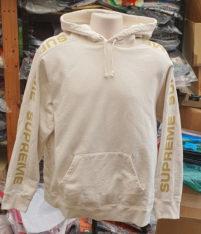 Sweat à capuche SS20 Supreme Metallic Rib naturel taille M medium