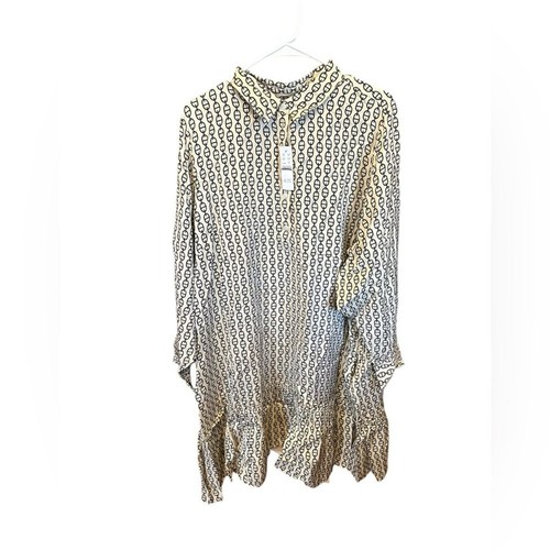 J. Crew Women’s Amelia Popover Shirtdress Vintage Links Size L NWT #CF661 - Picture 2 of 5