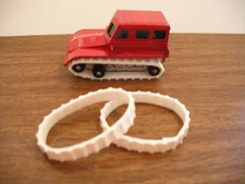 NEW TREADS! Matchbox SNOW TRAC TRACTOR 1 PAIR WHITE REPLACEMENT TREADS ONLY.