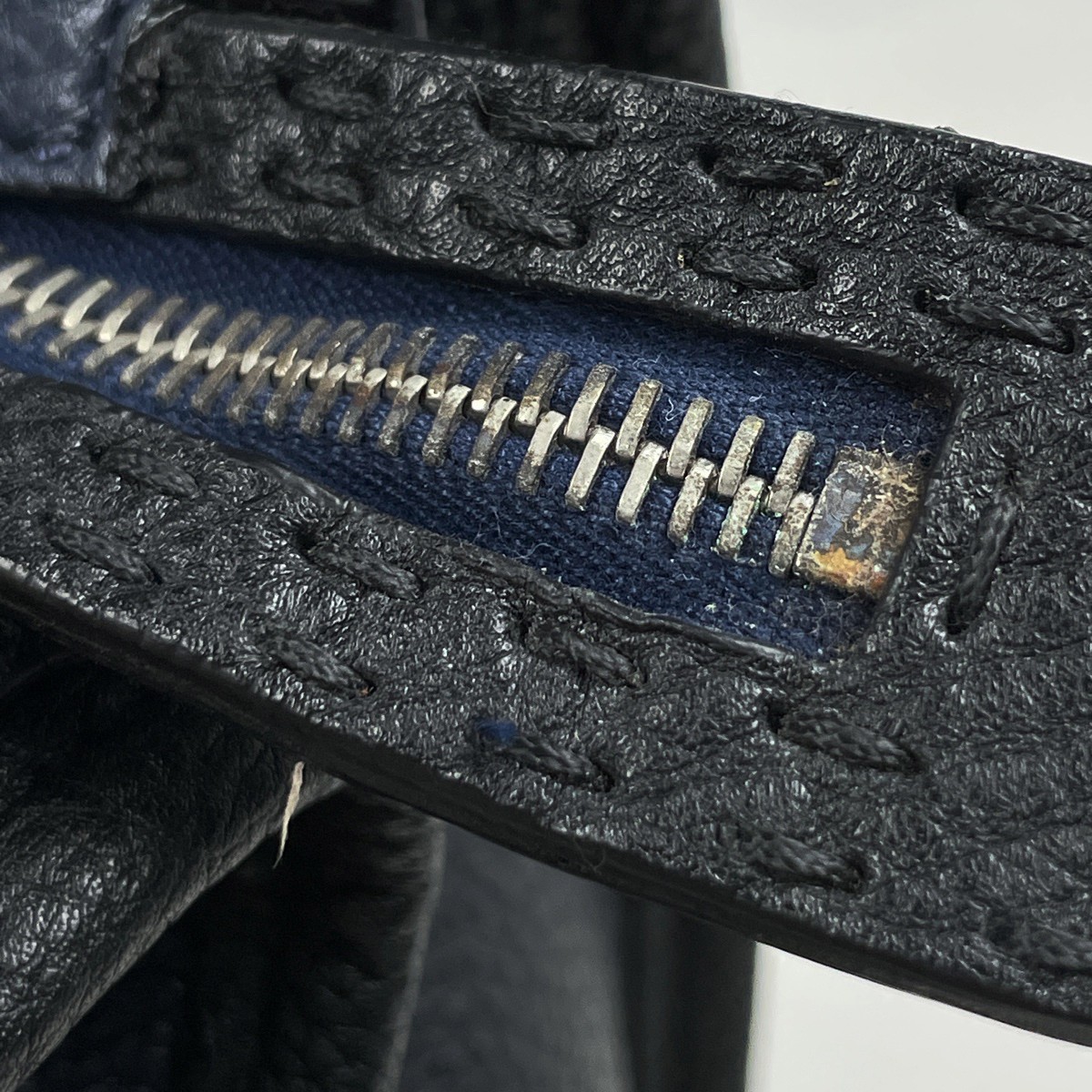 FENDI Celeria Tote Bag 2WAY Shoulder Bag Tote Bag leather Navy blue 7VA269 Women thumbnail 5