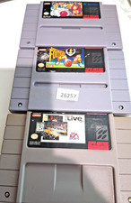 3 super Nintendo games super play action Football,super bowling SNES 26257 bc15