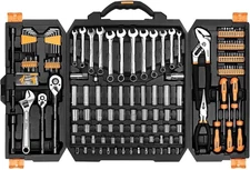 192 Piece Mechanics Tool Set Socket Wrench Set, Plastic Storage Case Set