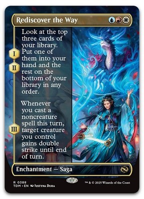 Rediscover the Way (Borderless) #388 (NM) Tarkir Dragonstorm TDM Magic MTG