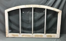 Antique Semi Arch Dome Top Wood 27x45 Transom 4Lite Window VTG Old 1295-25B