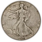 1938-D Walking Liberty Half Dollar ANACS EF 40