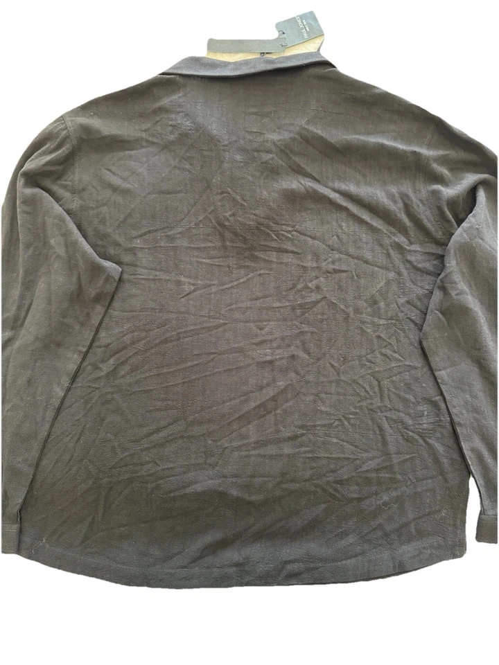 Camisa medieval pirata renacentista poeta negra grande con cordones Paul Jones para hombre Foto 4 de 4