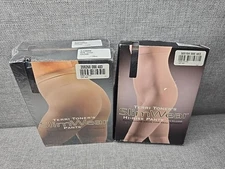 6 Pairs NIP Terri Toner's SLIMWEAR Pants Pack Hi-Rise Size Large Black & Nude