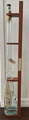Tequila Gun Shaped Bottle Hijos De Villa 55th Anniversary Edition Wood Stand