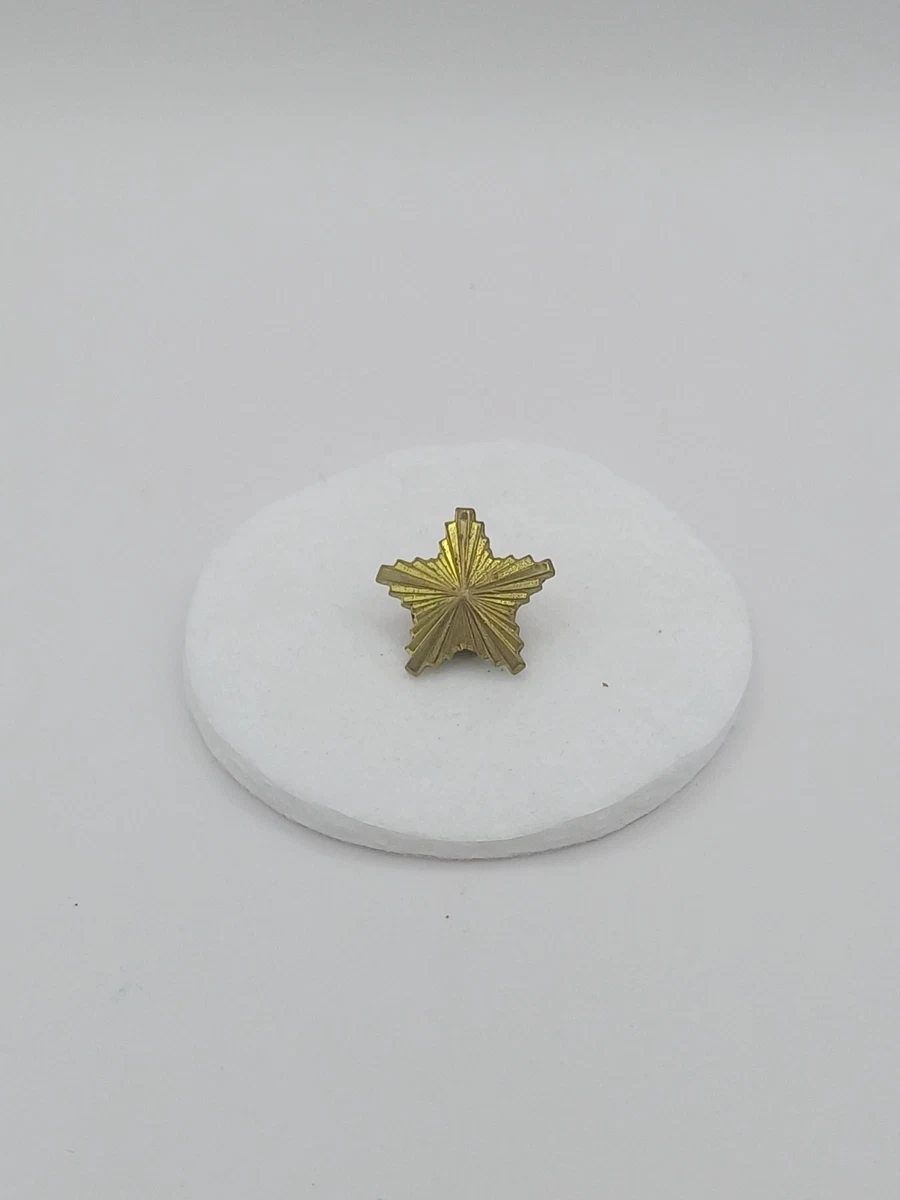 Yugoslavia JNA Army Police Gold Star Cap Badge Insignia Screwback IKOM Zagreb