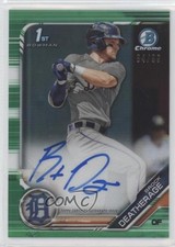 2019 Bowman Chrome Prospect Green Refractor 84/99 Brock Deatherage Auto 14n7
