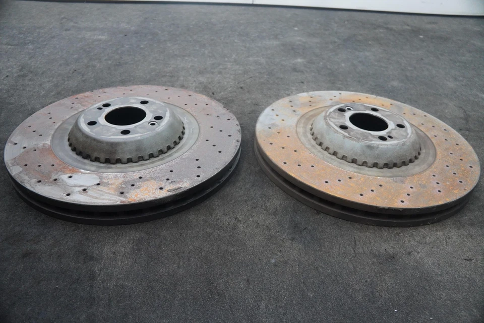 Set 2 Front Disc Brake Rotor 2224200372 OEM Mercedes S600 Maybach W222 2015-17 - Image 2 of 4