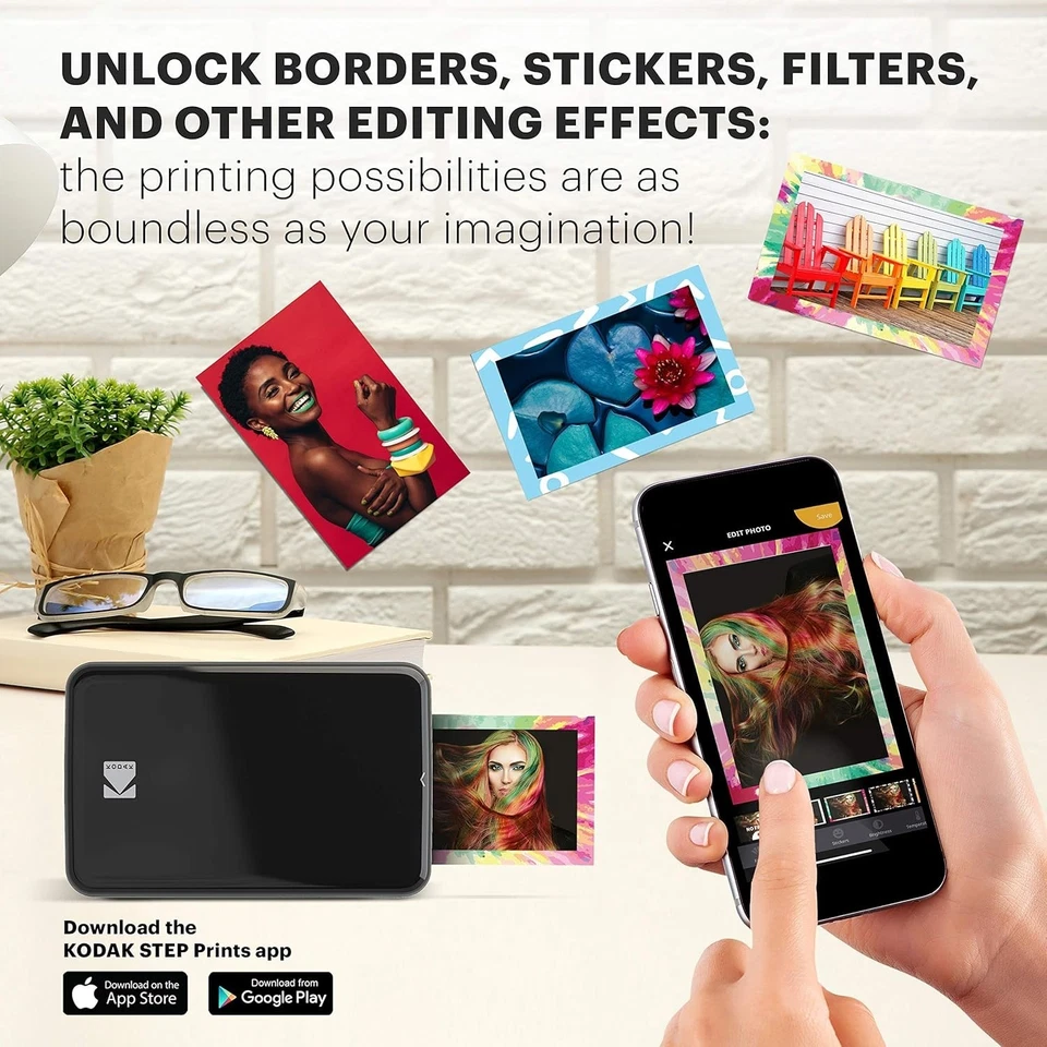 Kodak Step Instant Printer | Bluetooth/NFC Wireless Photo Printer with ZINK Blac - Image 4 of 4