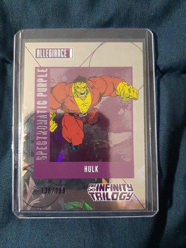 Hulk 2024 UD Marvel Allegiance Infinity Trilogy Spectromatic Purple Card No.SM-4