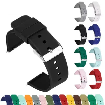COMET Silicone Rubber Watch Strap Smart Band 16 18mm 20mm 22mm 24mm Quick Release Lot