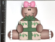 3D Gingerbread Girl Present Gift Bow CUSTOMER APPRECIATION Embellishment 383
