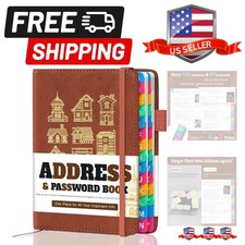 Address Book with Colorful Alphabetical Tabs 4.7" X 6.2"   Telephone Address ...