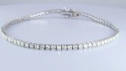 in 18K White Gold 3.00Ct Round Cut Lab-Grown Diamonds Tennis Bracelet