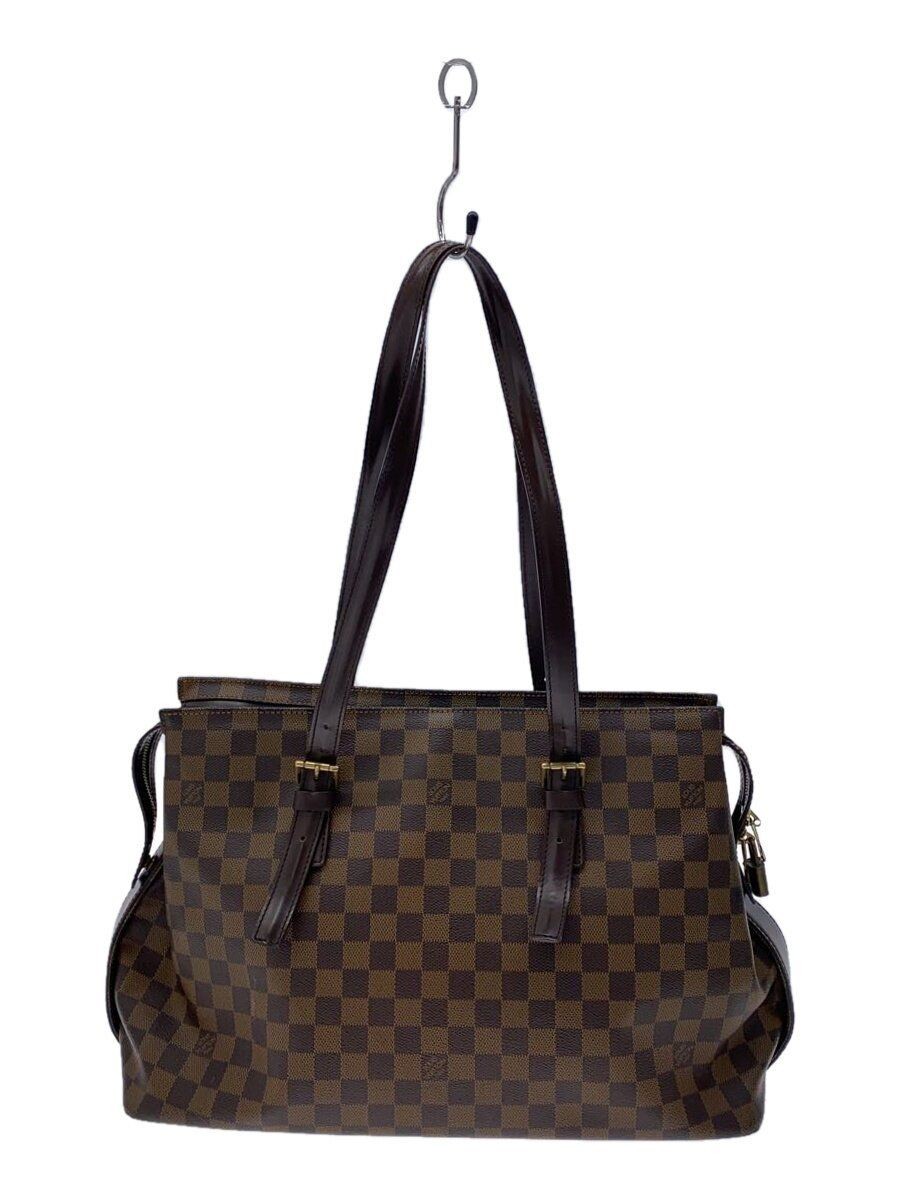 LOUIS VUITTON Tote Bag Chelsea Damier Ebene BRW PVC Used