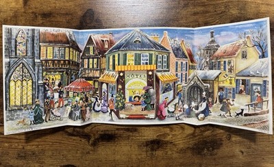 1960 Stuttgart Rohr Advent Calendar orig Envelope Western Germany Glitter NOS