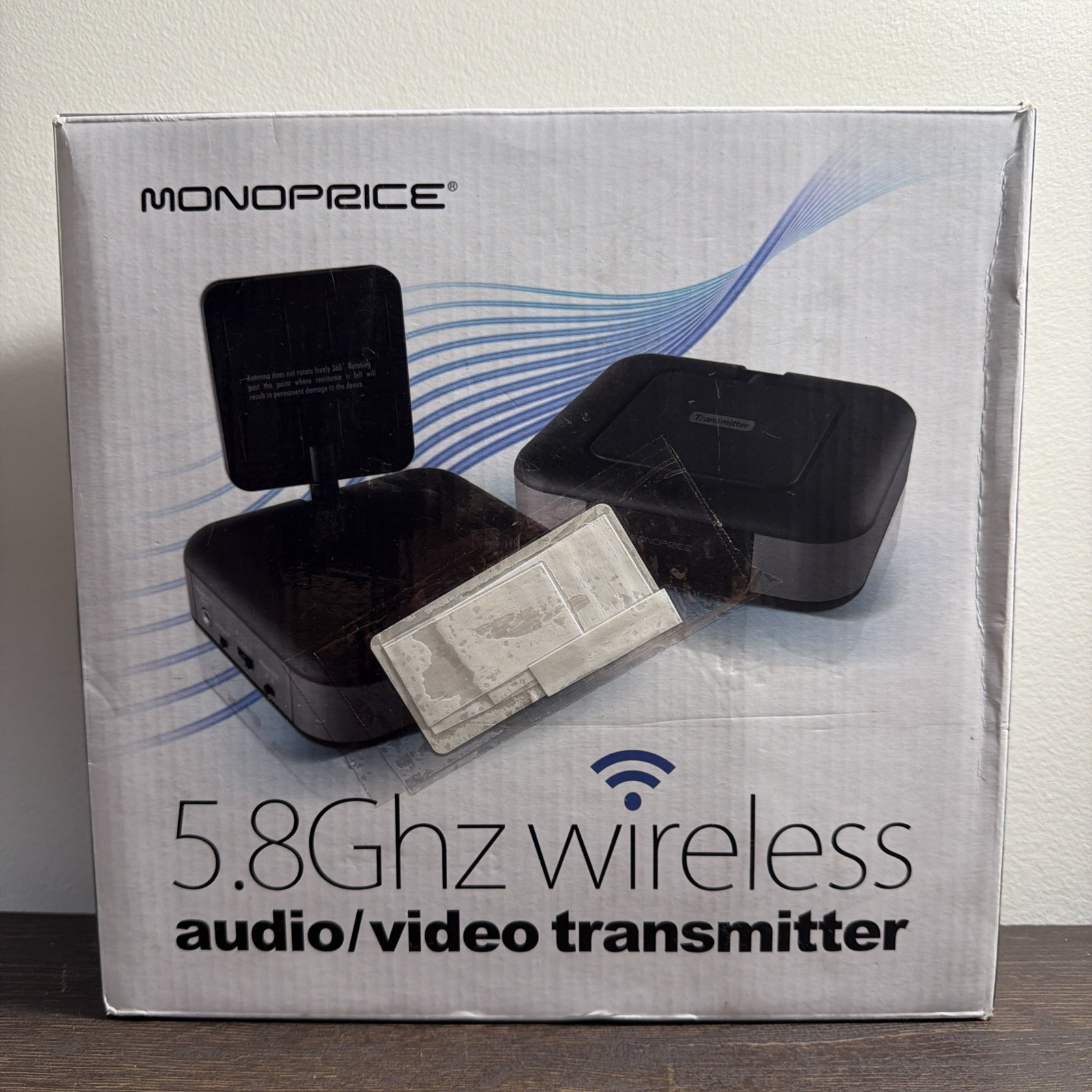 Monoprice 5.8 Ghz Wireless Audio Video Receiver And Transmitter RCA AV Cable