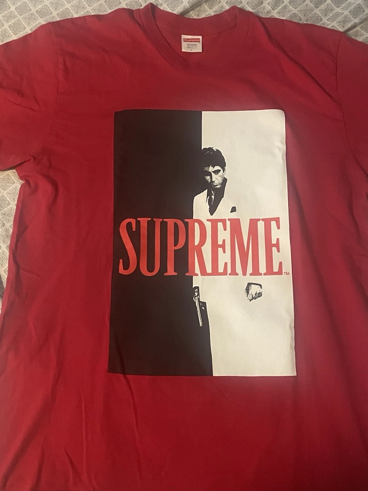 Chemise photo Scarface suprême grande taille rouge