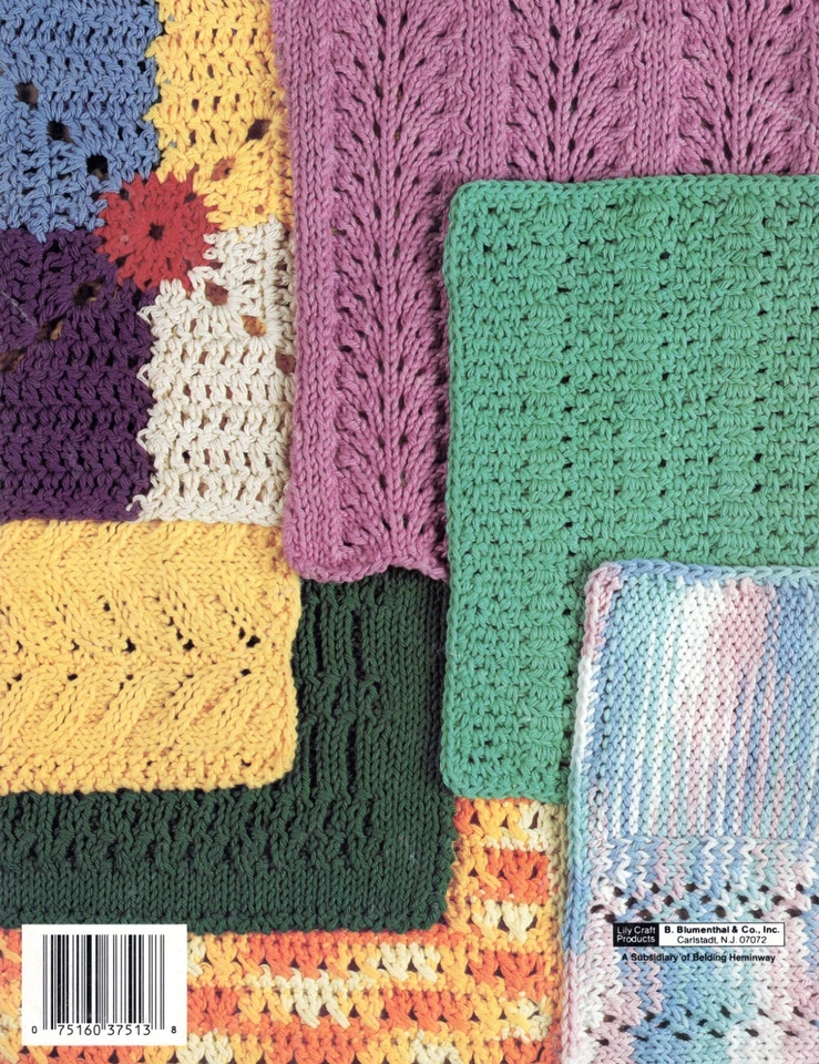Vintage LILY Sugar n Cream Easy Dishcloths to Knit and Crochet Pattern Booklet - Image 2 of 3