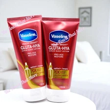 Vaseline Gluta-Hya Serum Burst Lotion Healthy Bright Pro-Age Restore 170ml x 2