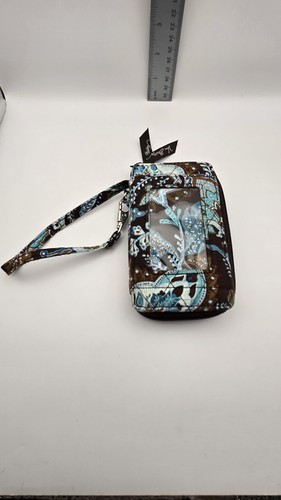 Vera Bradley Java Blue All In One Wristlet Retired Pattern