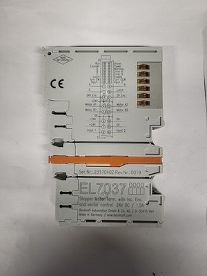 BECKHOFF EL7037 Schrittmotorklemme 24 V DC, 1,5 A, mit Inkremental-Encoder NEW