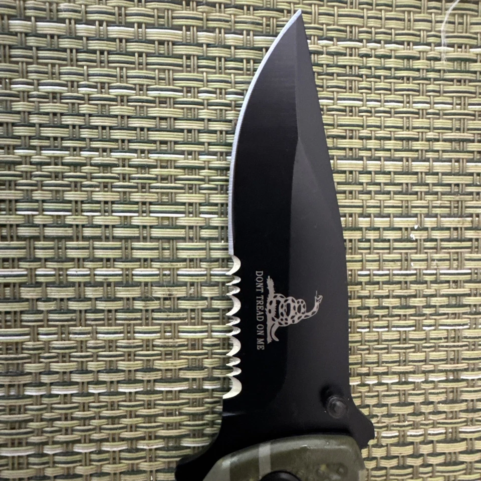 7.75” Tac Force Dont Tread On Me Spring Open Assisted Folding Knife - Image 2 of 4