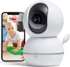 Geeni 1080p WiFi Security Camera Pet & Baby Monitor with Alexa Google Voice Cont
