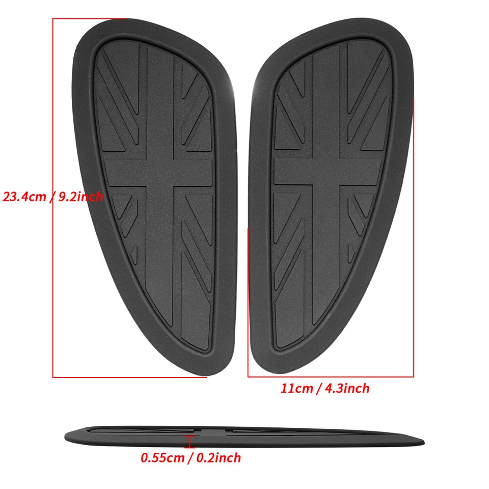 Tank Knee Pad For Triumph Thruxton Bonneville Scrambler Street Twin T100 T120 Foto 3 de 4