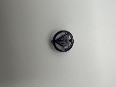 Vintage Blue Enamel GR Lapel Pin 0.5
