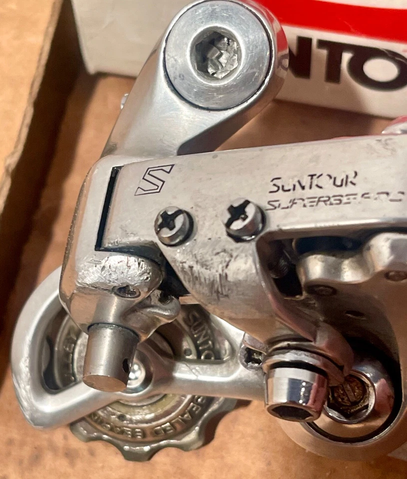 Suntour Superbe Pro Rear Derailleur Vintage Bike 7 Speed Friction 1980s Maeda - Image 2 of 4