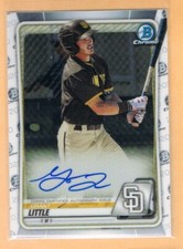 2020 Bowman Chrome Prospects Grant Little Autograph San Diego Padres