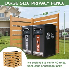 Docred 48" W x 48" H Air Conditioner Fence Trash Can Wood Screen Panels 2 Panel