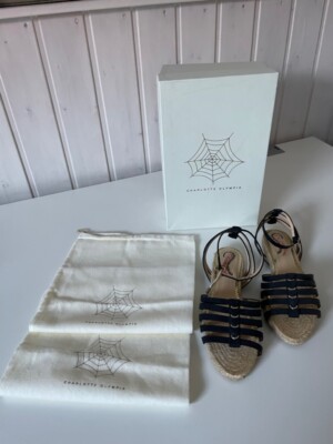 Charlotte Olympia, sportliche Sandalen,   Schwarz, Gr. 41, Neu, mit Etikett  .